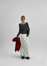 [MADE] Warmben One-Tuck Fleece Wide Cotton Pants