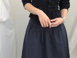 ruffle frill checkered short shirt