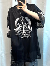 ウィングクロスメッシュTシャツ