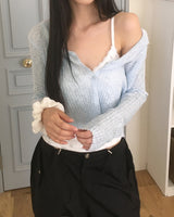 リルフュー フラワーレース クロップド ノースリーブ