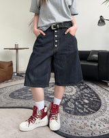 Arpa Front Button Bermuda Denim Pants