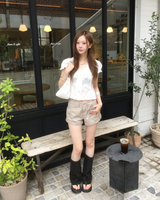 Puff tie blouse