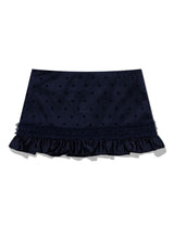 メッシュ スター ラッフル ミニスカート(NAVY)