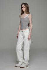 Sunday morning straight low jeans, Pure White