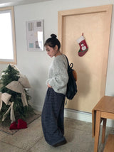 Kikam Stripe Banding Wide Brushed Pants