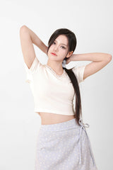 Lace Flower Mini Skirt