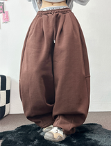 スウェットバルーンバックポイントロングパンツ🤎🖤🩶3COLOR