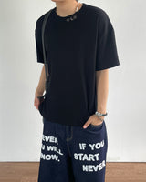 ウェザークロップワッフルショートスリーブTシャツ