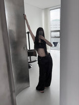 low-rise ring pants (2color)