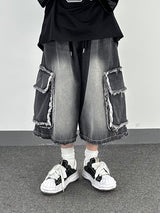 cut-off big pocket shorts