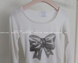 シルバーワン リボンキッチン 長袖Tシャツ