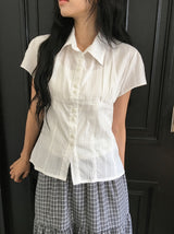 Anz Pure Cap Sleeve Semi-Crop Blouse