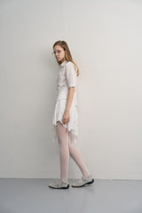 STRIPE FRILL SHIRT