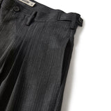 ヘリンボーンプリーツパンツ/ Charcoal