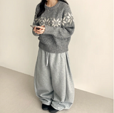 Eve High Quality Nordic Snowflake Round Knit