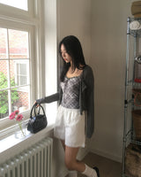 Beautin Strap Check Tank & Cardigan Set
