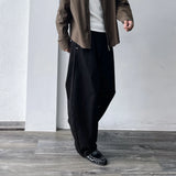 Structured Pleated Wide Pants