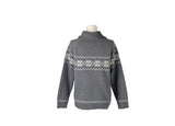 Pico Snow Nordic Collar Two-Way Knit Zip-Up