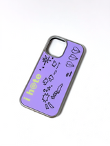 アイ ヘイト グラス ブラック バンパー スマホケース (purple)