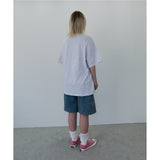 リボンロゴTシャツ - LIGHT GRAY