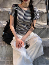 Daily Border Short Sleeve T-shirt (3color)
