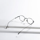 Knouun polygon titanium glasses CODE. 102. E Black N Gray