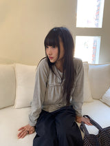 ヒットフォースリボンラウンド長袖Tシャツ