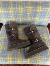 Moufee Fur-Lined Belted Long Ugg Boots