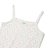 KIRSH PLAIN CHERRY SEMI CROP SLEEVELESS - WHITE