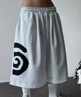 Hip Tone Side Big Snail Balloon Bermuda Shorts 4color