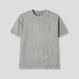 Crop Panel ピグメントハーフTシャツ (4color) (No.974)