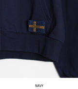 Flag print hoodie zip-up