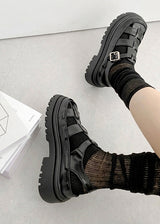 UNIQUE BLACK SANDALS