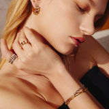 gold daily 14k gold plating + 925 silver ear cuff E067-01G