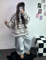 フォーマルバルーンサイドピンタックロングパンツ 🤍🩶🖤2SIZE/3COLOR