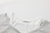 ヘーゼルレイヤードボタンTシャツ