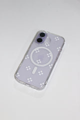 white cross magsafe jelly hard phone case