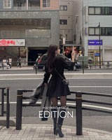 【MADE】Vネックミニワンピース