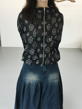 Airy Bloom Flower Zip-Up (3c)