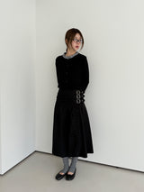 fancy buckle wrap skirt 