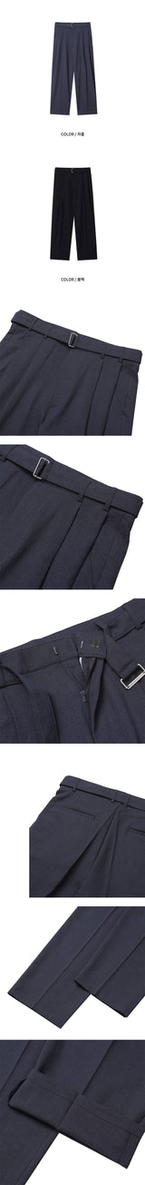 [SET UP가능] Summer belt slacks(4color)