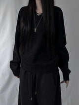 basic V-neck knit (2color)