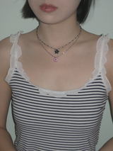 gleaming tiny star necklace [pink]