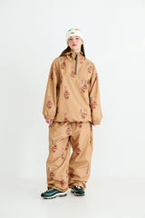 3D BEARRABBIT WIDE TRACK PANTS BROWN