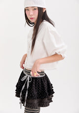 frill wrap skirt_dot
