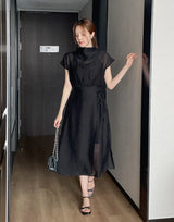 26SS★ Forven Hanek Wrinkle Banding Wrap Long One Piece