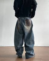 Stud Patch Denim Pants