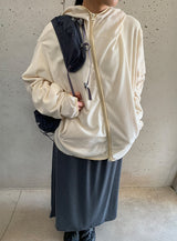 [unisex]オランヌ ウォーマーフード フリース ジップアップ