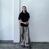 トーナル トリム ニット トップ