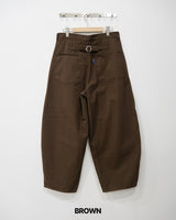 Volume Buckle Cotton Pants